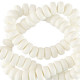 Polymer beads rondelle 7mm - White
